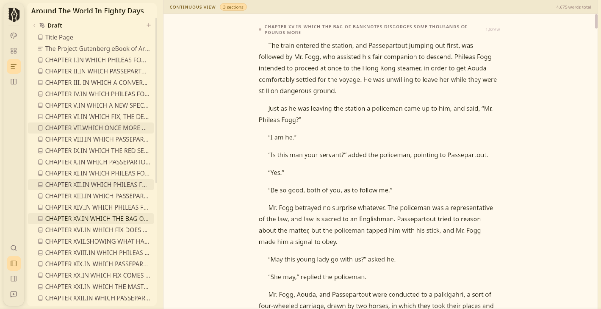 Deckle — Continuous View mode