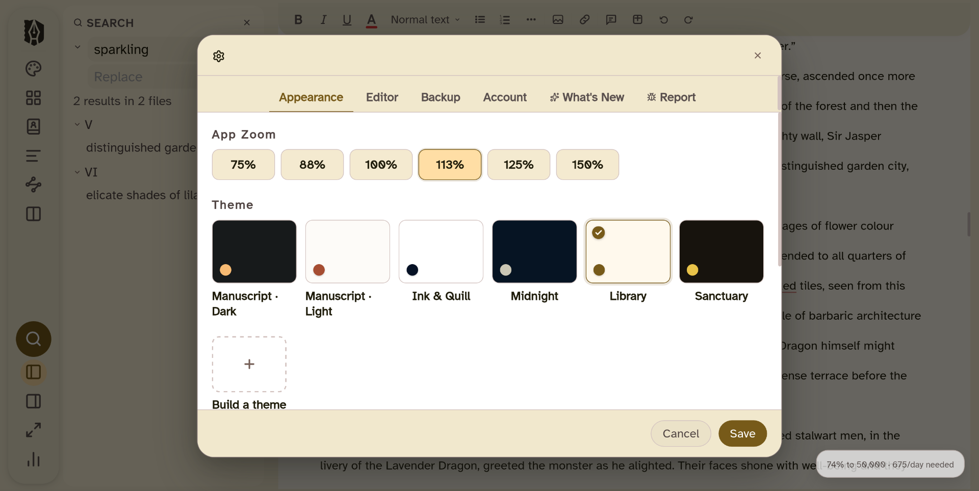 Deckle theme picker: light themes
