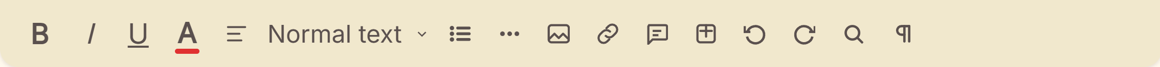 Deckle's formatting toolbar: bold, italic, underline, alignment, lists, links, images and comments.